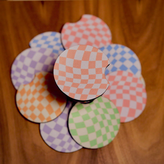 Checkerboard Car Coaster