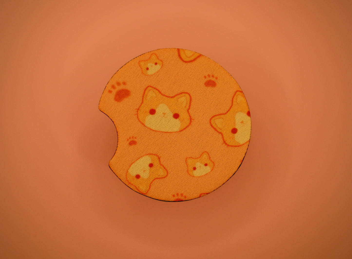 Orange Cat Car Coaster