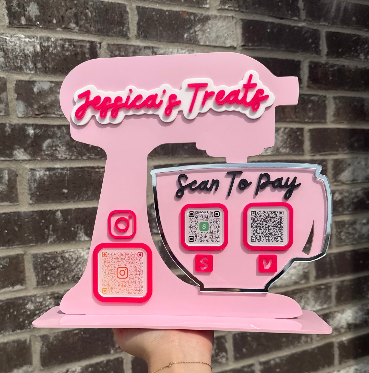 Stand Mixer QR Business Sign